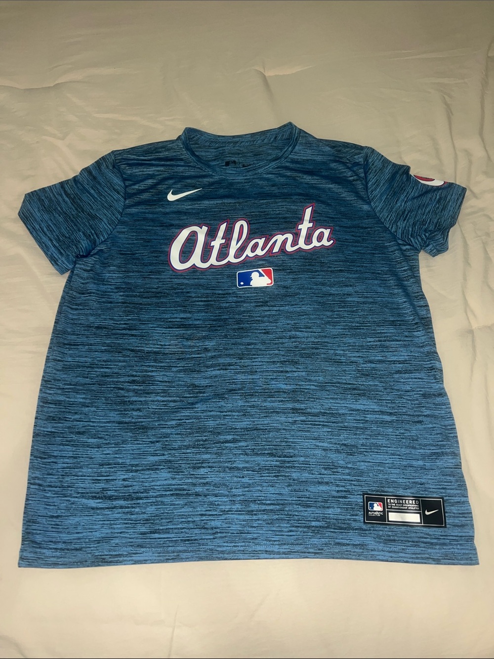Nike Atlanta Braves  Blue Heather Short sleeve